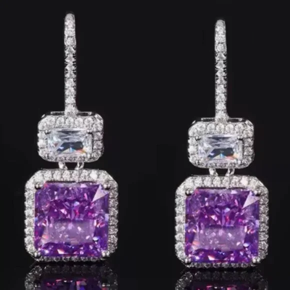 14k 4ct Kunzite Earrings - Picture 5 of 7